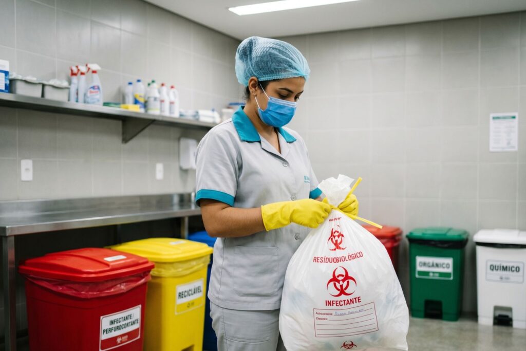 descarte de resíduos hospitalares em clínica em BH