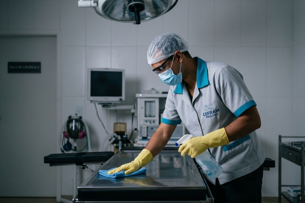 limpeza de área crítica em hospital em BH